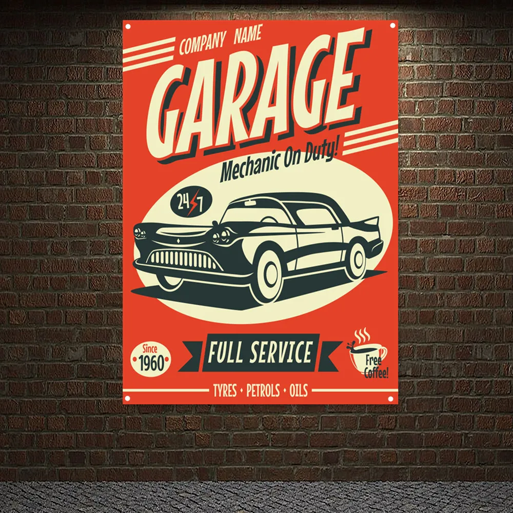 Auto Repair Shop Banners - ميكانيكي على واجب سيارة عتيقة خدمة