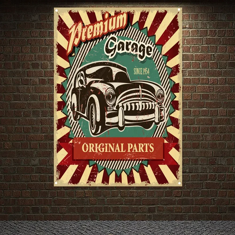 Auto Repair Shop Banners - لوحة فنية جدارية فاخرة بتصميم قطع