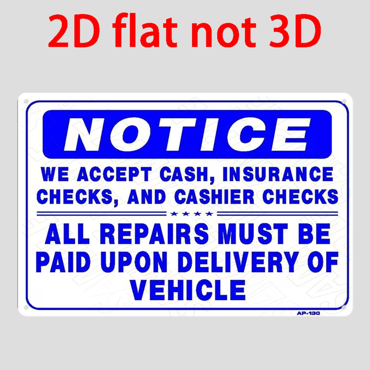 لافتة جدارية معدنية مسطحة غير  - مراجعة Auto Repair Shop Insurance وسعره