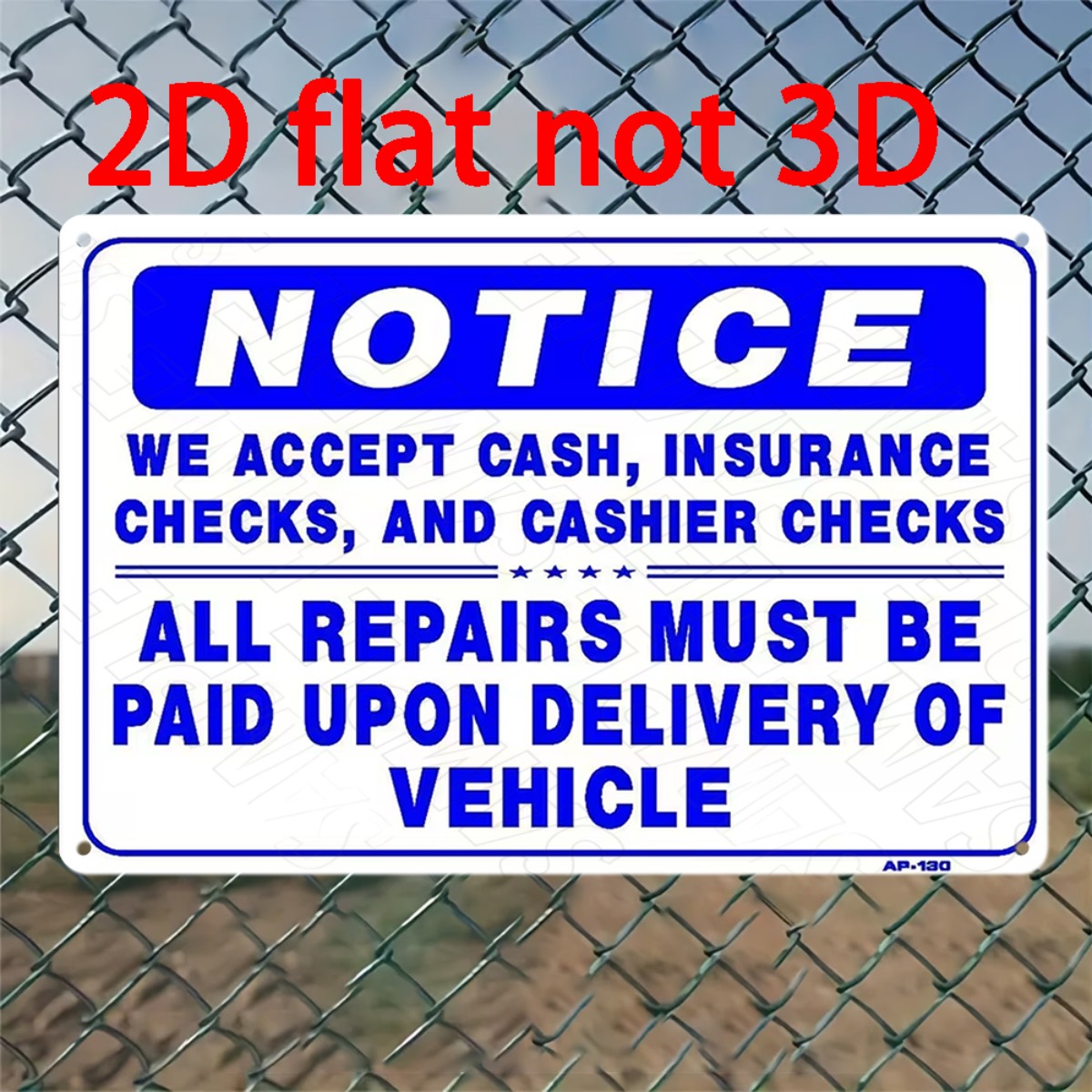 لافتة جدارية معدنية مسطحة غير  - مراجعة Auto Repair Shop Insurance وسعره