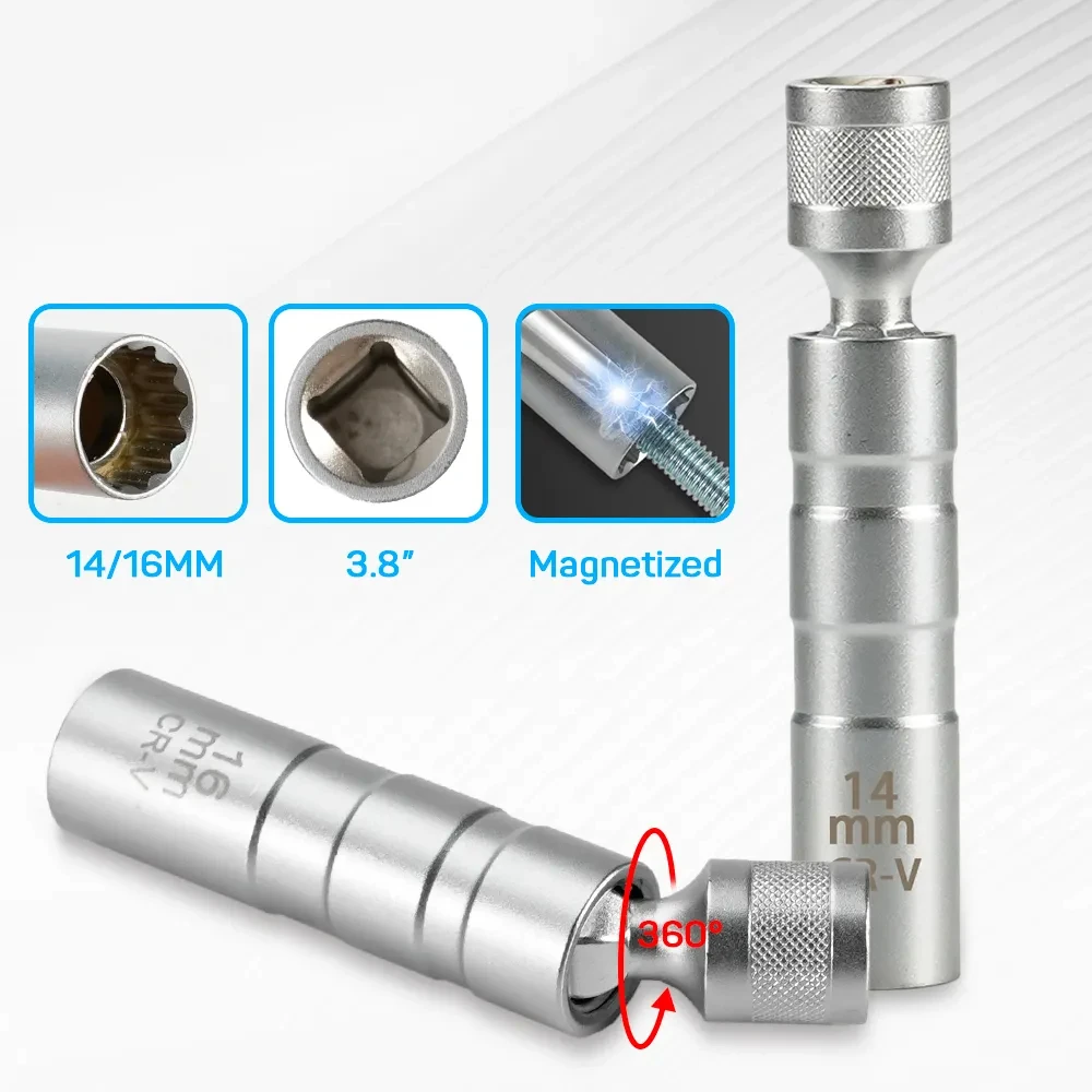 16 مللي متر مع المغناطيسي رقيق - مراجعة Spark Plug Socket Set وسعره