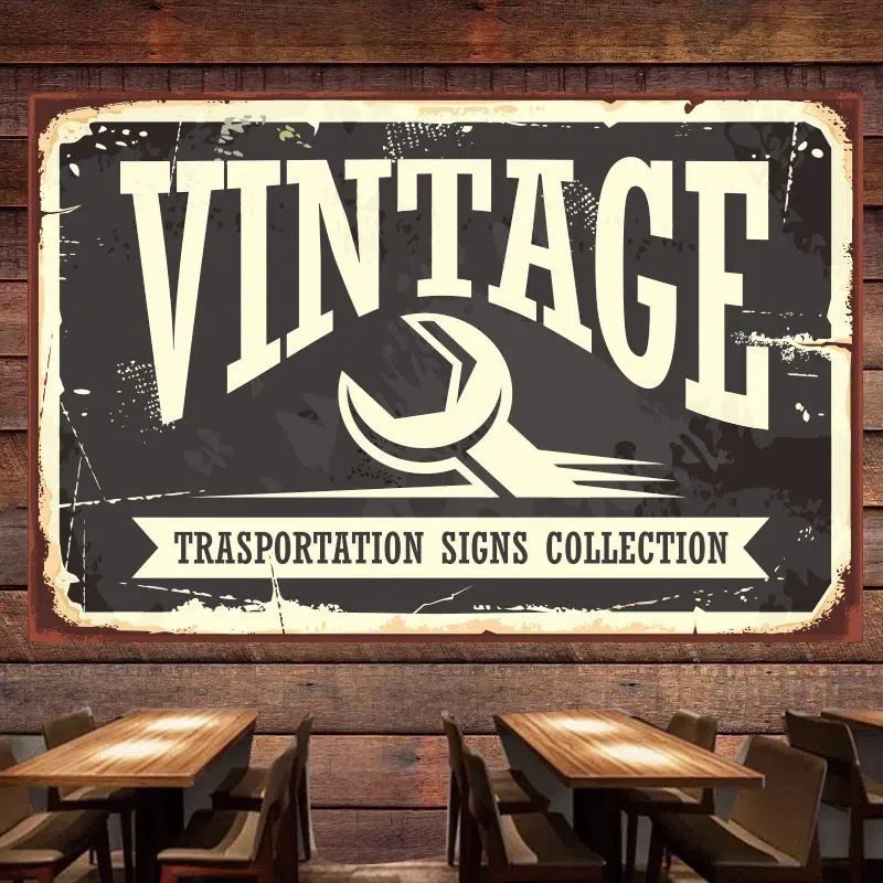 VINTAGE TRASPORTATION SINGS Co - مراجعة Auto Repair Shop Banners وسعره