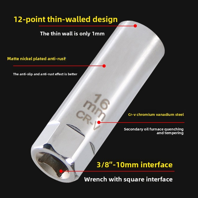 مفتاح ربط مغناطيسي رفيع للغاية - مراجعة Spark Plug Socket Set وسعره